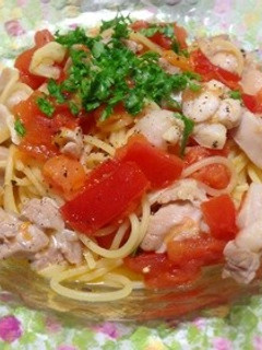 鶏肉とトマトのパスタ-レシピのメイン写真