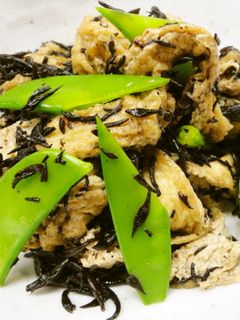 ホッとする味。油揚げとひじきの煮つけ-レシピのメイン写真