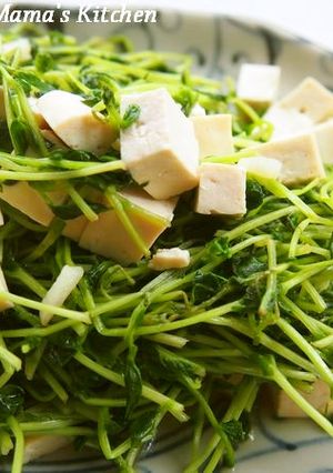 豆苗と豆腐の炒め物-レシピのメイン写真