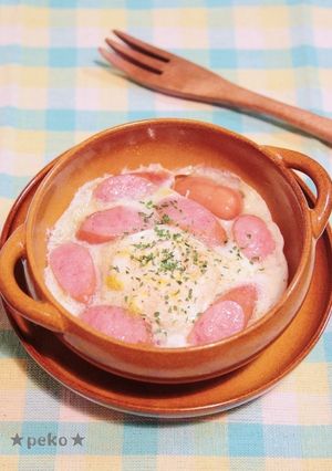 超簡単☆レンジでズボラな玉子ウインナー☆-レシピのメイン写真