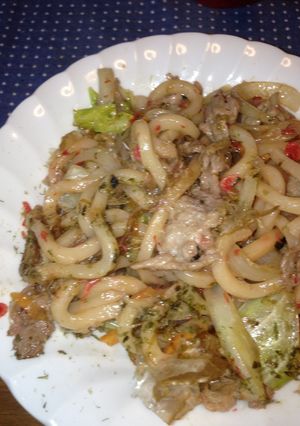簡単で美味しい！和風焼きうどん-レシピのメイン写真
