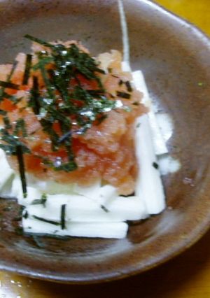 ヘルシー！長芋のたらこあんかけ♪-レシピのメイン写真