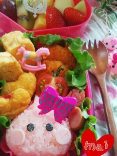 簡単☆キャラ弁* ほっぺちゃん♪おにぎり-レシピのメイン写真