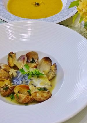 あさりと白身魚のワイン蒸し-レシピのメイン写真
