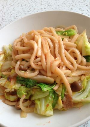 明太子和風焼きうどん-レシピのメイン写真