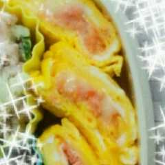 รูปของ 鮭ほぐしとチーズのとろける卵焼き