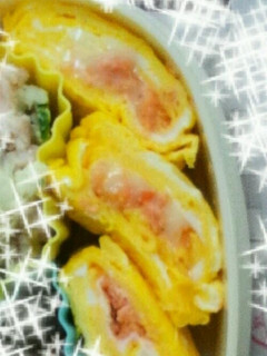 鮭ほぐしとチーズのとろける卵焼き-レシピのメイン写真