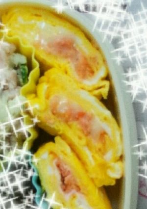 鮭ほぐしとチーズのとろける卵焼き-レシピのメイン写真