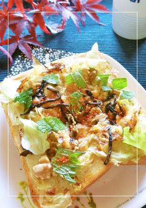 レタス×胡桃・胡麻のカレー風味和トースト-レシピのメイン写真