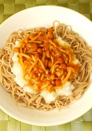 味付けなめこのおろしそば-レシピのメイン写真