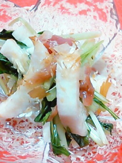 ＊水菜と長いもの梅肉ポン酢和え＊-レシピのメイン写真