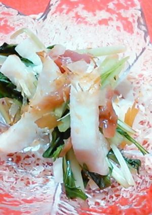 ＊水菜と長いもの梅肉ポン酢和え＊-レシピのメイン写真