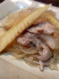 豚肉と筍と春雨の簡単炒め-レシピのメイン写真