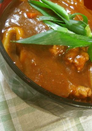 本格インドカリーの素で簡単カレーうどん♪-レシピのメイン写真