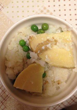 塩麹タケノコとグリンピースの春ごはん-レシピのメイン写真