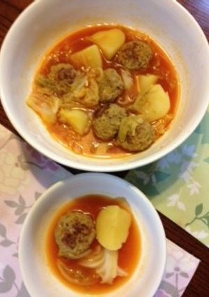 カレー肉団子のトマトスープ-レシピのメイン写真