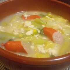 รูปของ セロリ救済！豆腐入りヘルシースープ♪