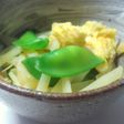 絹さやと千切りじゃがいもの卵中華炒め