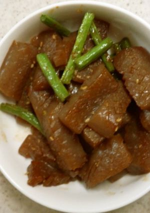 コンニャクの焼肉のたれ炒め-レシピのメイン写真