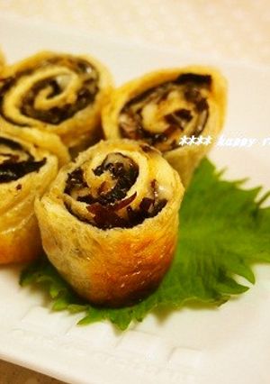 塩昆布で旨い！✿油揚げの海苔チーズロール-レシピのメイン写真