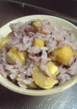 栗入り黒米ご飯-レシピのメイン写真