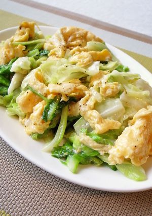 簡単！キャベツと卵だけでも美味しい中華-レシピのメイン写真
