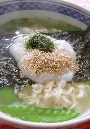 サッポロ一番塩ラーメンで、とろろラーメン-レシピのメイン写真