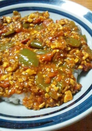 豆腐入り☆ピーマンとトマトのドライカレー-レシピのメイン写真