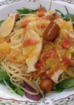 甘夏とトマトのパスタ-レシピのメイン写真