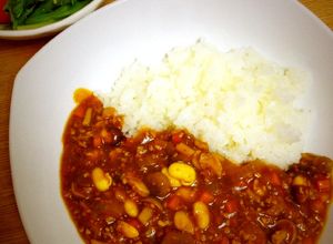 発芽大豆とひき肉のドライカレー風-レシピのメイン写真