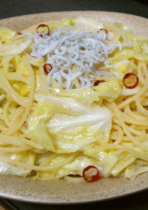 春キャベツとしらすのペペロンチーノ-レシピのメイン写真