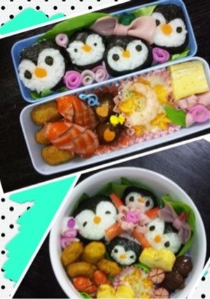 ペンギン簡単キャラ弁☆遠足-レシピのメイン写真