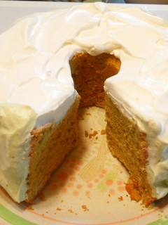 20Cm型で 抹茶風味のシフォンケーキ-レシピのメイン写真