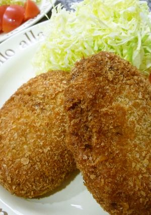 野菜たっぷり、ふわふわメンチカツ♪-レシピのメイン写真