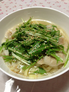 豚肉と水菜のそば-レシピのメイン写真