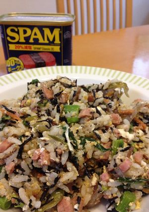 鉄分強化！スパムとひじきのズボラ炒飯-レシピのメイン写真