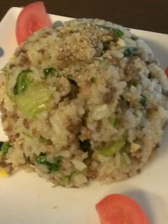 簡単☆挽き肉レタスチャーハン-レシピのメイン写真