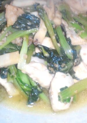 鶏胸肉とほうれん草のゴマドレッシング炒め-レシピのメイン写真