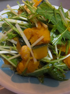 水菜とかぼちゃと大豆のサラダ-レシピのメイン写真