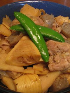 鶏肉とたけのことこんにゃくの炊いたん-レシピのメイン写真