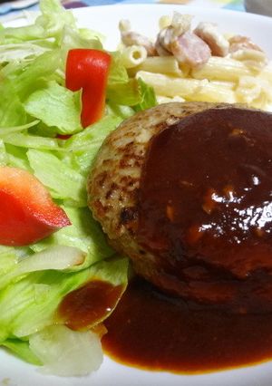 ハンバーグ-レシピのメイン写真