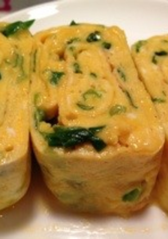 行者にんにくの半熟卵焼き-レシピのメイン写真