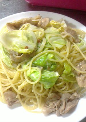 バラ肉とキャベツの和風パスタ-レシピのメイン写真