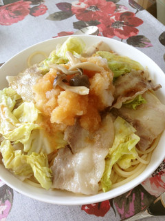 キャベツの冷しゃぶおろしパスタ-レシピのメイン写真