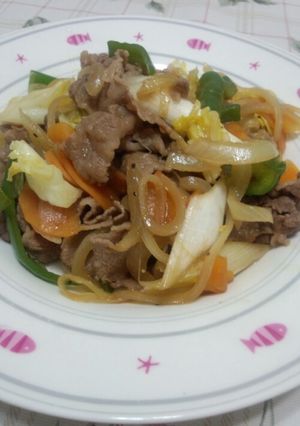 焼肉のタレ風味♪ご飯がススム肉野菜炒め♪-レシピのメイン写真