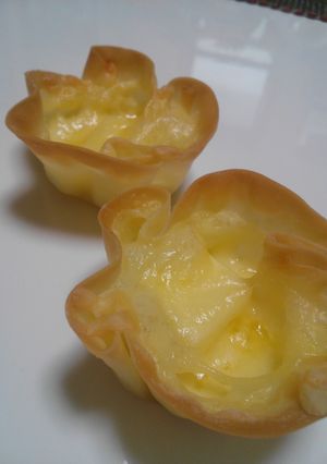 餃子の皮でダブルチーズタルト♡-レシピのメイン写真