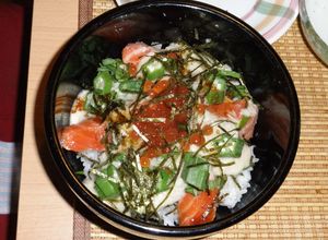 いくらサーモンやまかけオクラ丼-レシピのメイン写真