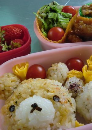 リラックマ&コリラックマ キャラ弁-レシピのメイン写真