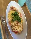 フレッシュトマトとクリームチーズパスタ