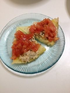 おつまみに!ツナトマトクレープ?-レシピのメイン写真